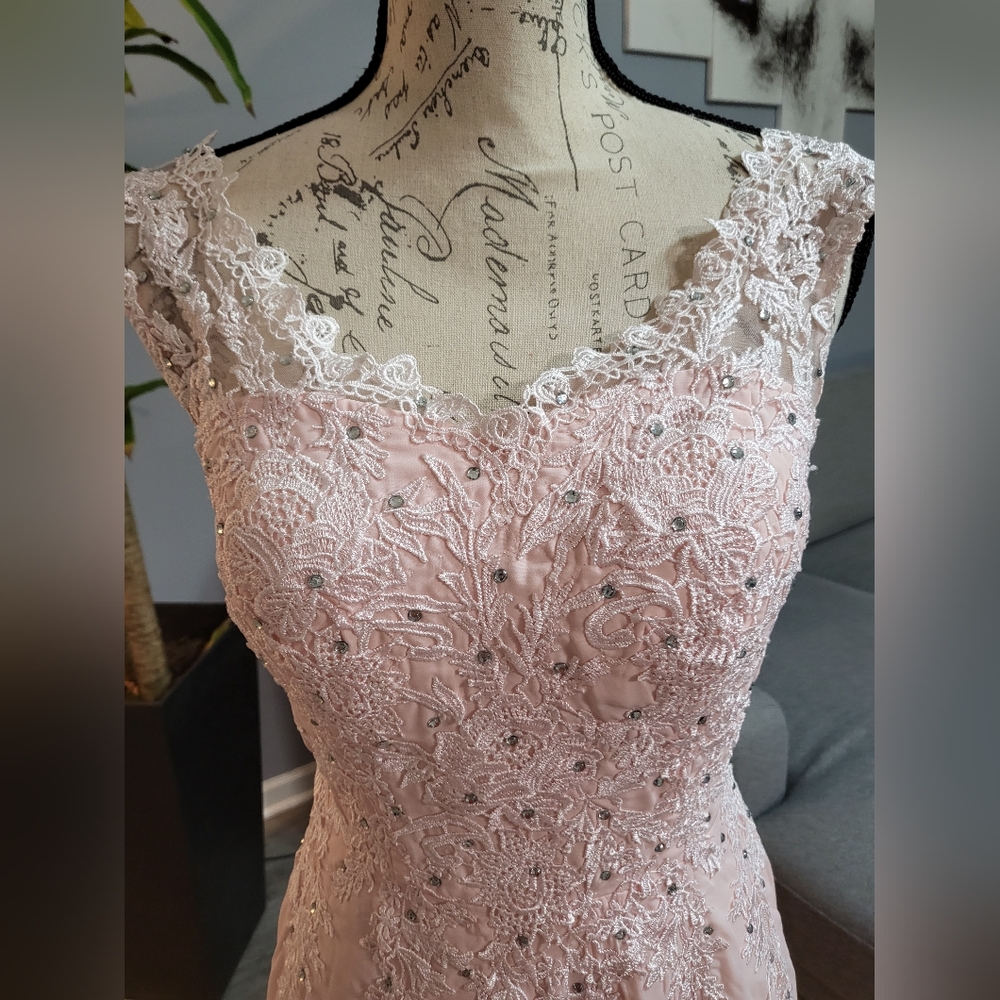 Modest lace bridesmaid dress - Picture 5 of 14